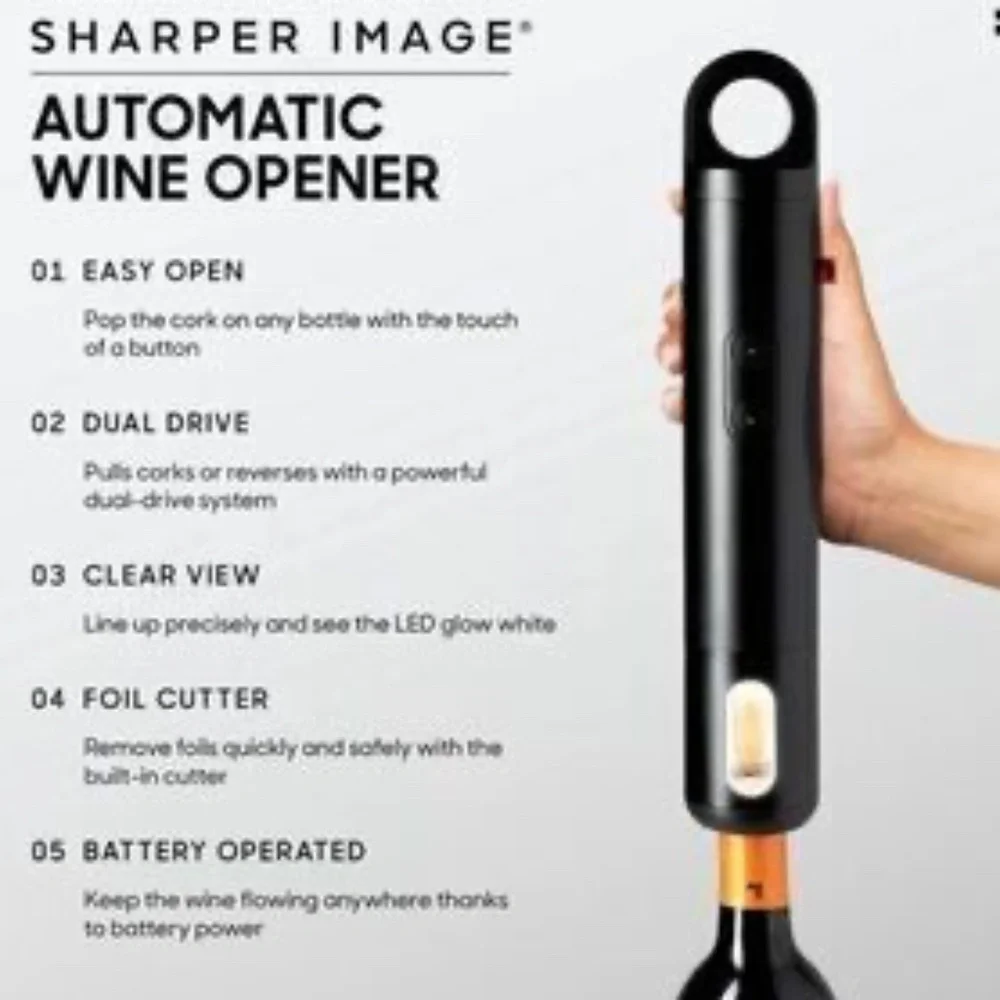 *FIRM PRICE* NIB - SHARPER IMAGE AUTOMATIC WINE BOTTLE OPENER